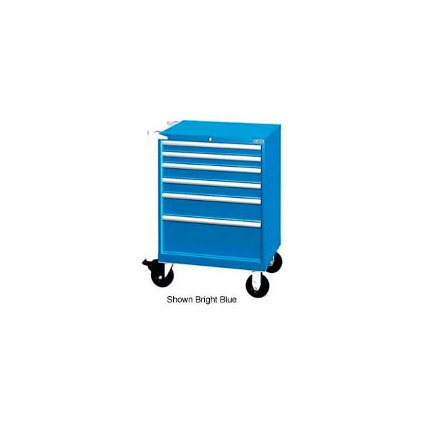 Lista International Lista 28-1/4"W Mobile Cabinet, 6 Drawers, 58 Compart - Light Gray, No Lock XSST0750-0602MLGNL - main